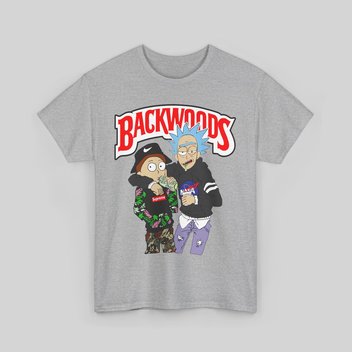 BACKWOODS RICK AND MORTY Unisex Heavy Cotton Tee