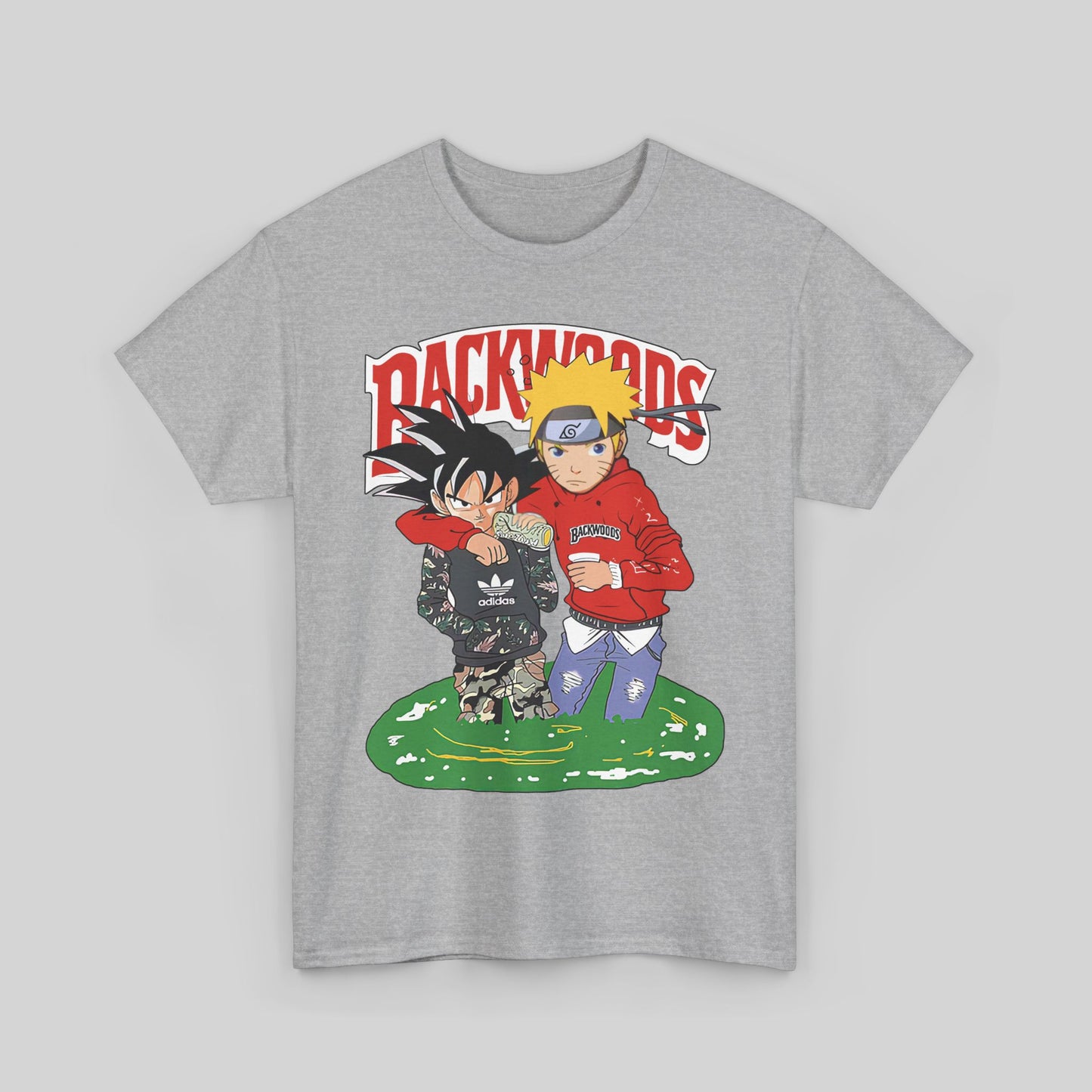 Anime Crossover Tee - BACKWOODS Goku and Naruto