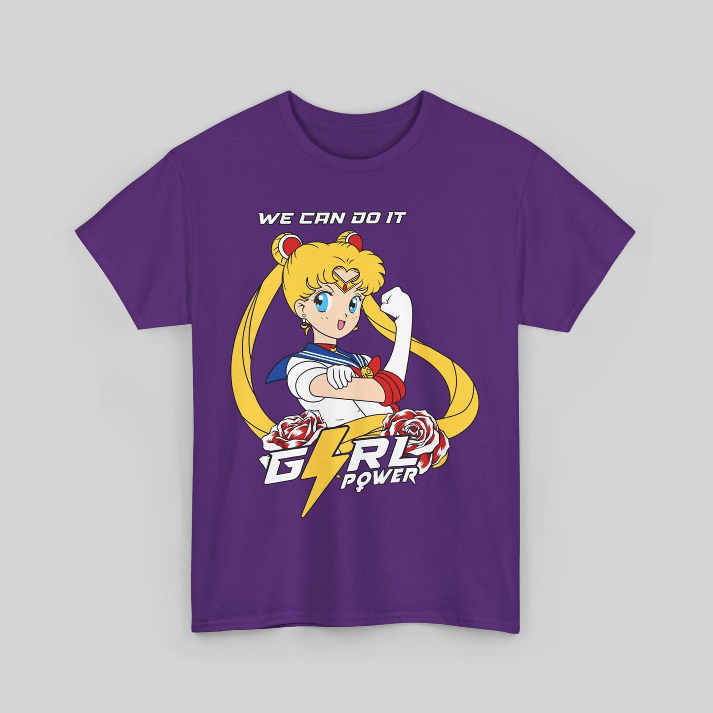 T-Shirt Serena Sailor Moon Girl Power Unisex Heavy Cotton Tee