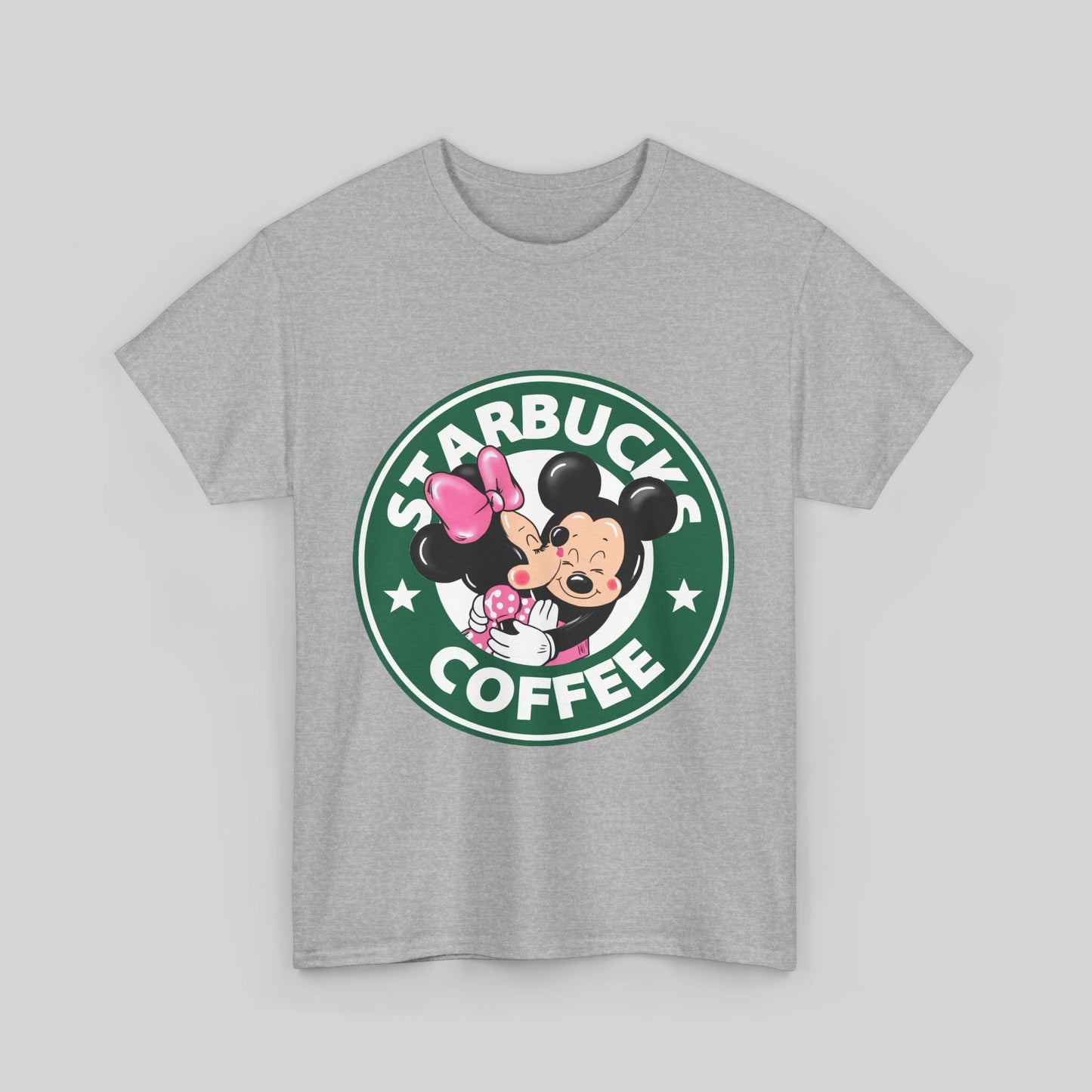 Graphic T-Shirt Starbucks Mickey& Minnie Mouse Design
