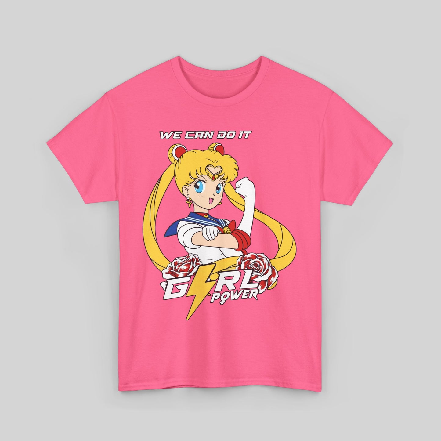 T-Shirt Serena Sailor Moon Girl Power Unisex Heavy Cotton Tee