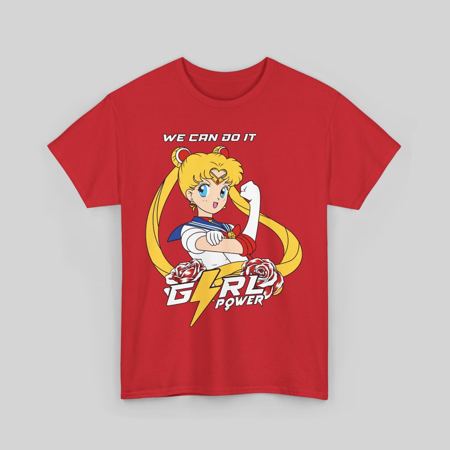 T-Shirt Serena Sailor Moon Girl Power Unisex Heavy Cotton Tee