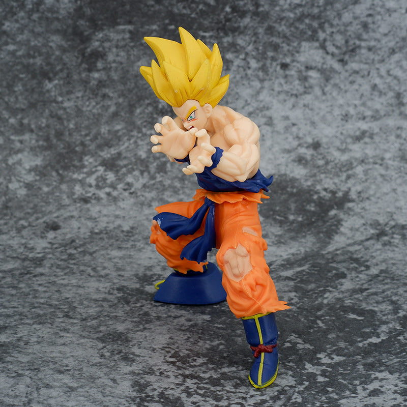 Dragon Ball Anime Figure Battle Damage Shockwave Goku Manga Anime Statue PVC Action Figure Collection Model Toys Doll