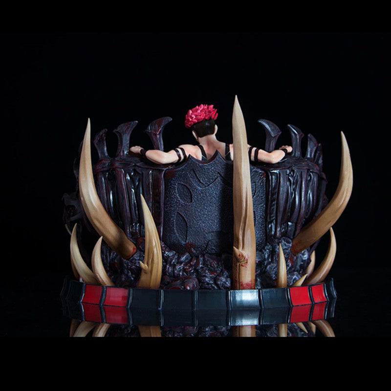 Anime jujutsu kaisen- Ryomen Sukuna Statue 20cm Model Sitting Position Throne Scene Sculpture Anime Figurine Collectible Figurine Handmade Desktop Decoration