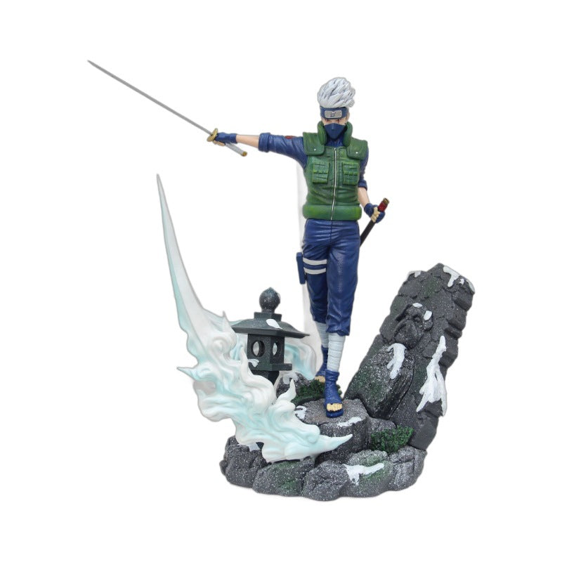 33CM Naruto Shippuden GK Hatake Kakashi PVC Anime Action Figure with Sword Model Figurine Doll Toy Collect Decoration