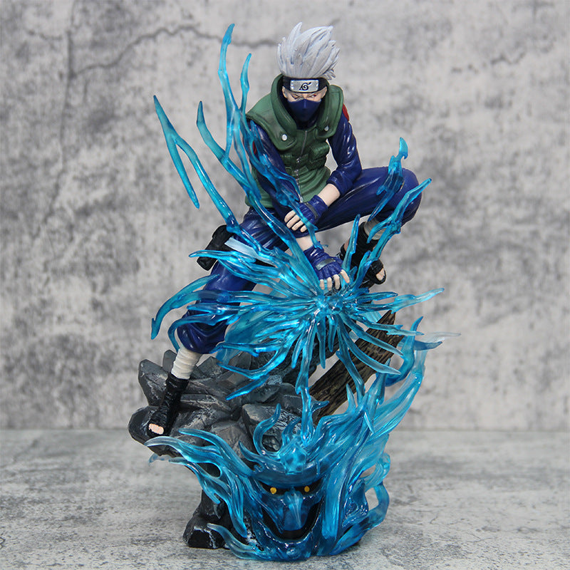 New 23cm Doll Model Naruto Anime Figures Hatake Kakashi Thousand Birds Figurines Collection Decoration Toys Fans Gifts