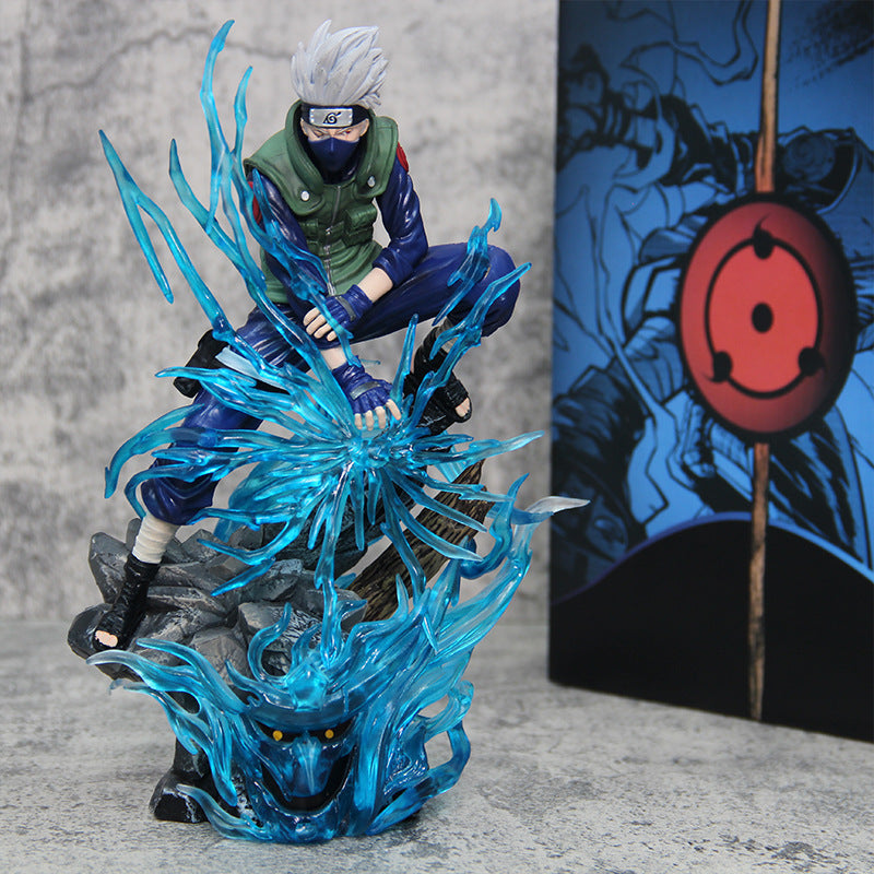 New 23cm Doll Model Naruto Anime Figures Hatake Kakashi Thousand Birds Figurines Collection Decoration Toys Fans Gifts