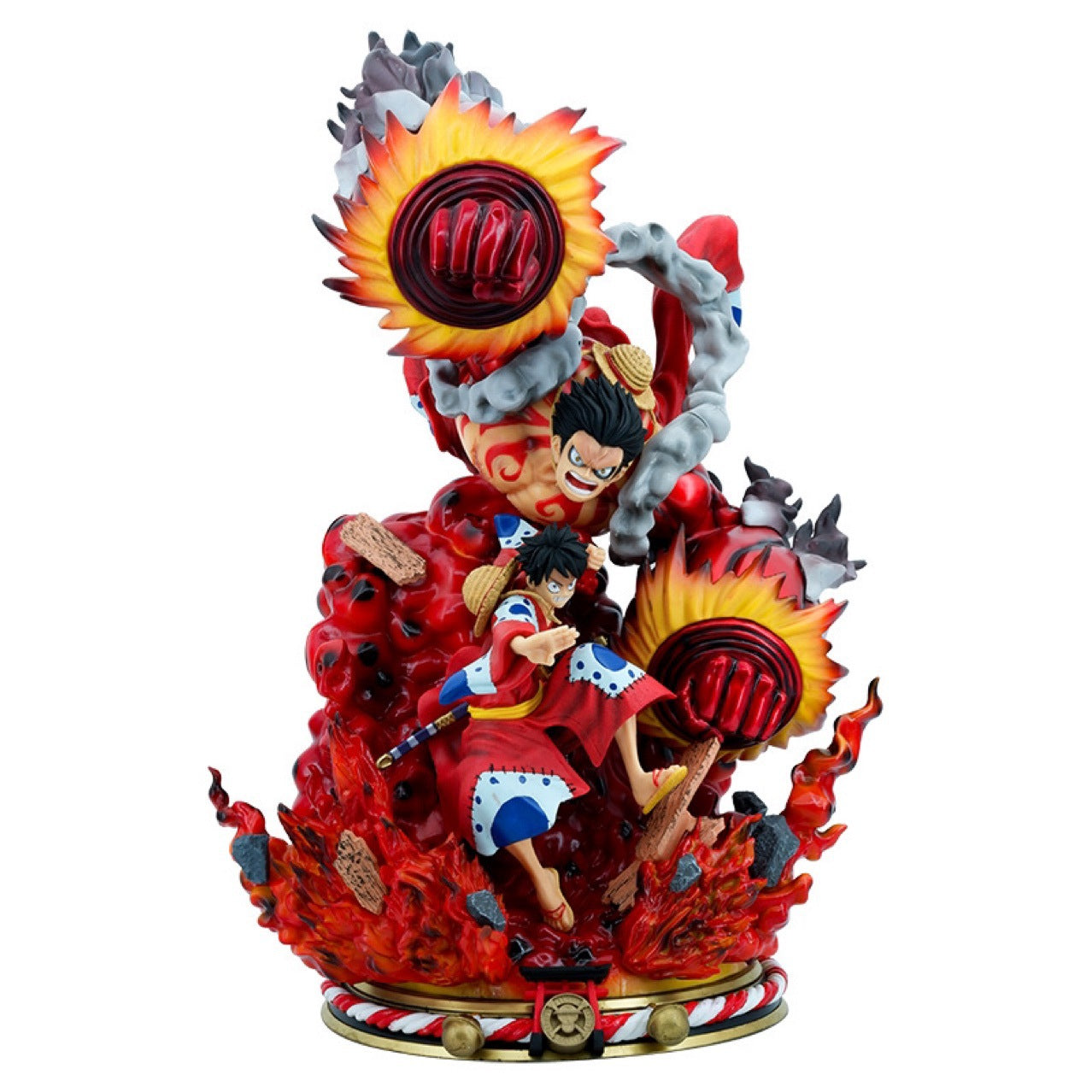 50Cm One Piece Action Figure Crow Cannon Monkey D Luffy Gear 4 High Quality Anime Collectible Models Figures Desktop Ornaments
