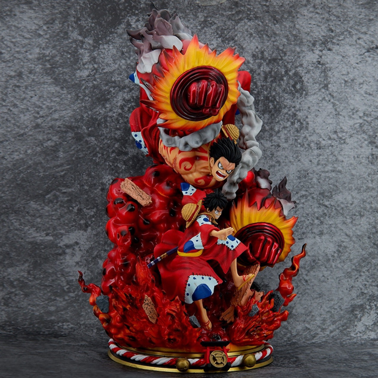 50Cm One Piece Action Figure Crow Cannon Monkey D Luffy Gear 4 High Quality Anime Collectible Models Figures Desktop Ornaments