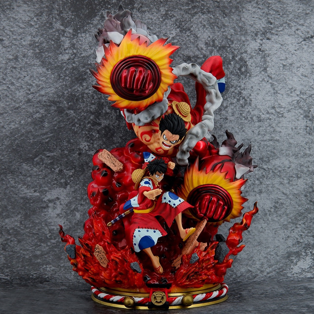 50Cm One Piece Action Figure Crow Cannon Monkey D Luffy Gear 4 High Quality Anime Collectible Models Figures Desktop Ornaments