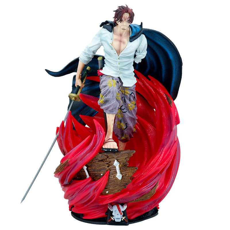 36cm Anime One Piece Figure Large Size Red Hair Shanks Action Figure PVC Collection Model Toys for Gifts Statue Ornaments Dolls