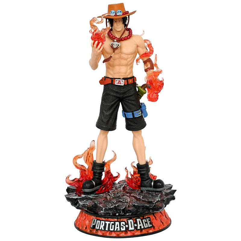 Anime One piece Dream like Gk Fire Fist Ace, statue collectible gift