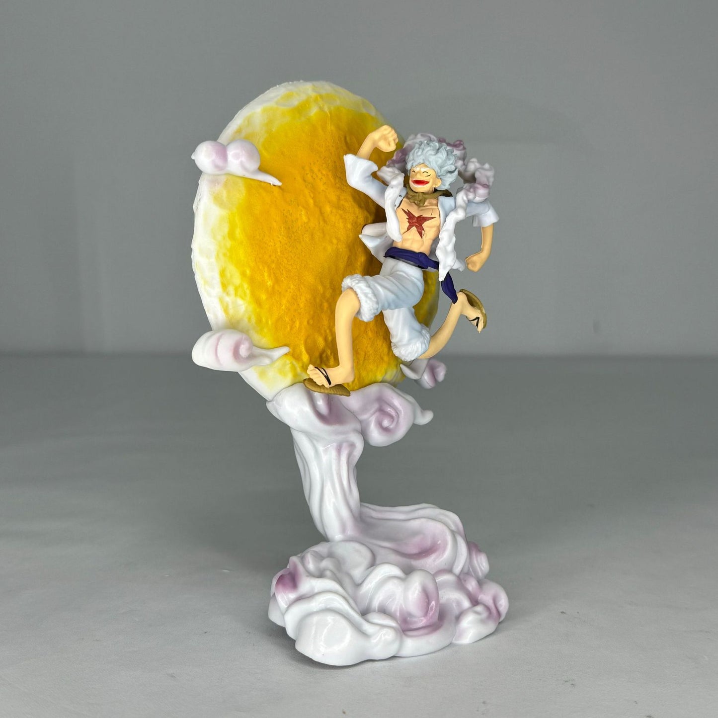 28cm One Piece Anime Figures Nika Luffy Figurine With Moon Light Gear 5 Luffy Figure PVC Statue Figurine Model Doll Toys Gifts