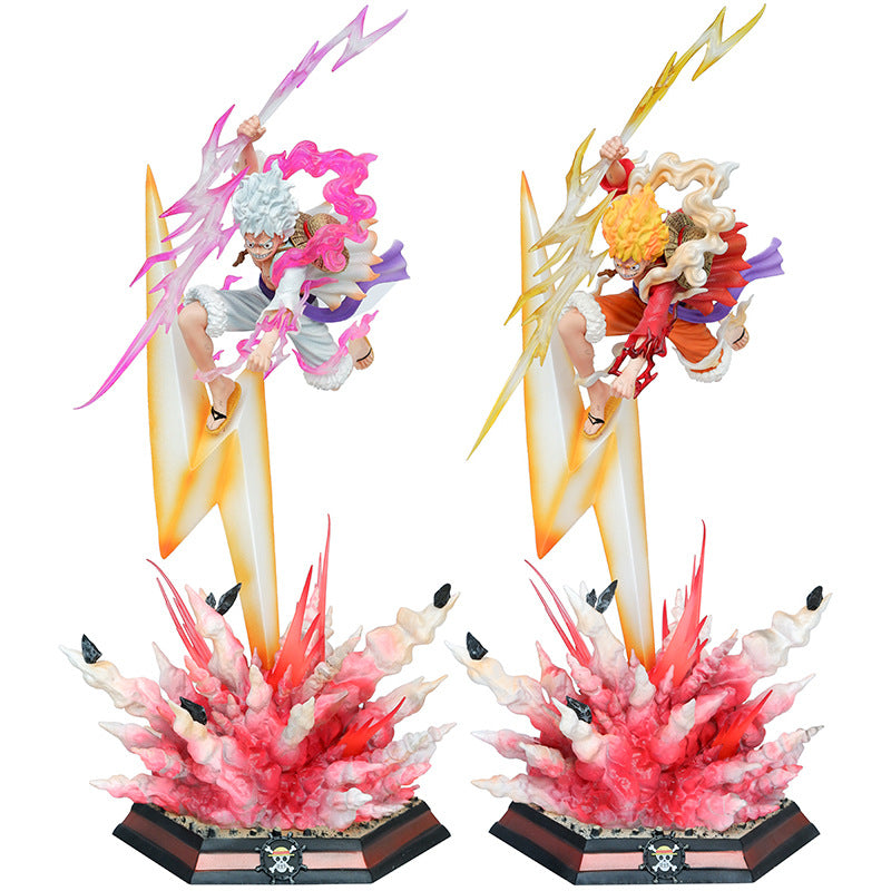 One Piece Monkey D. Luffy 46cm Gear 5 Lightning Nika Action Figures Luminous Action Figures PVC Collectible PVC Model Gift Toys