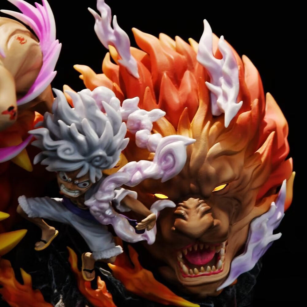 One Piece Anime Figure Lion Nika Luffy Fire Luffy Fourth Gear Model Ornaments Action Figure