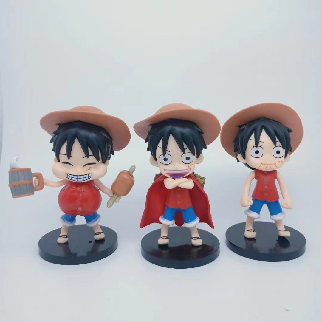 10cm 3pcs/lot kawaii action figure model toy anime cute figure model gift for children