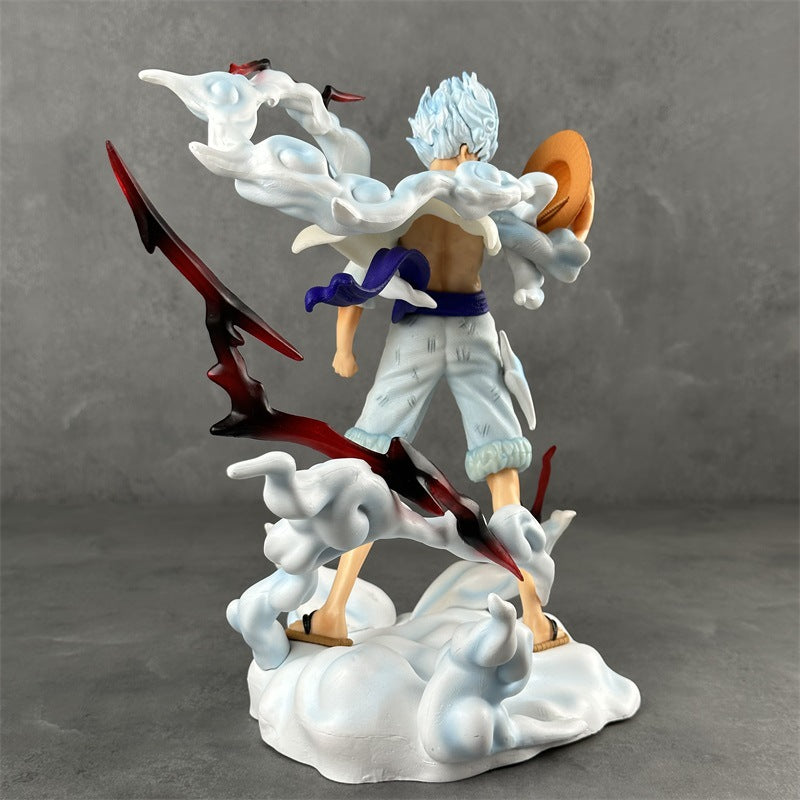26cm Anime One Piece Figure Sun God Nika Luffy Action Figures Rubber Fruit Awakening Looking Back Figurine Pvc Model Statue Toys