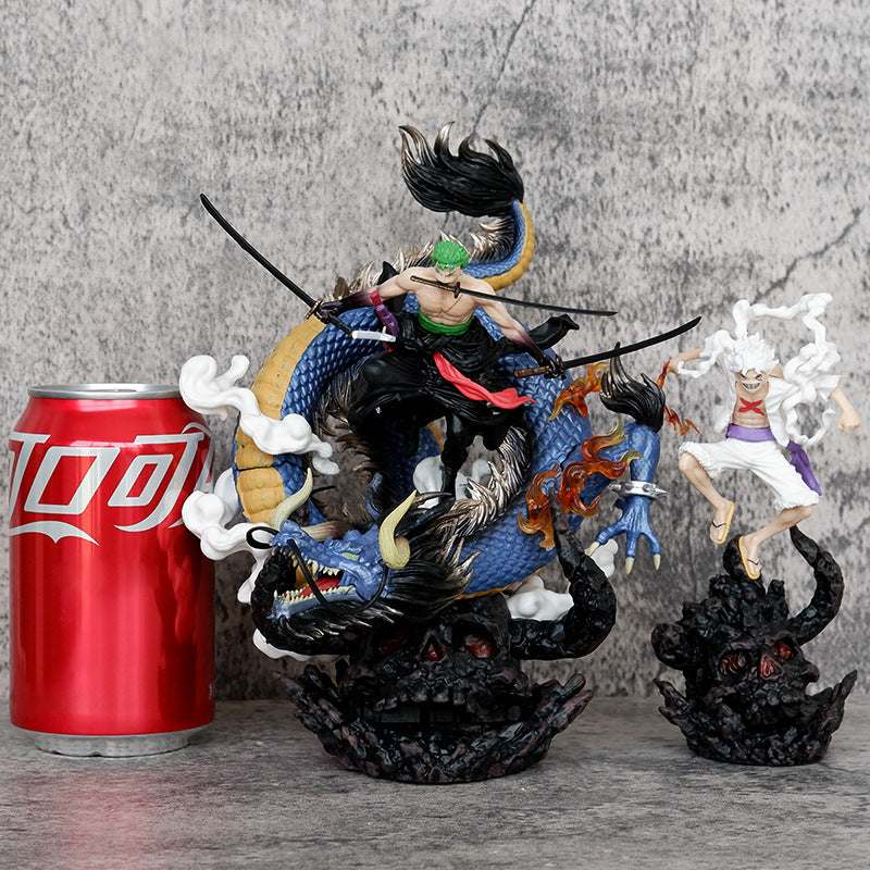 Anime One Piece Luffy Gear 5 Nika Zoro Vs Kaido anime figure Action Figurine Collection Model Toys Statue Kids Christmas Gifts