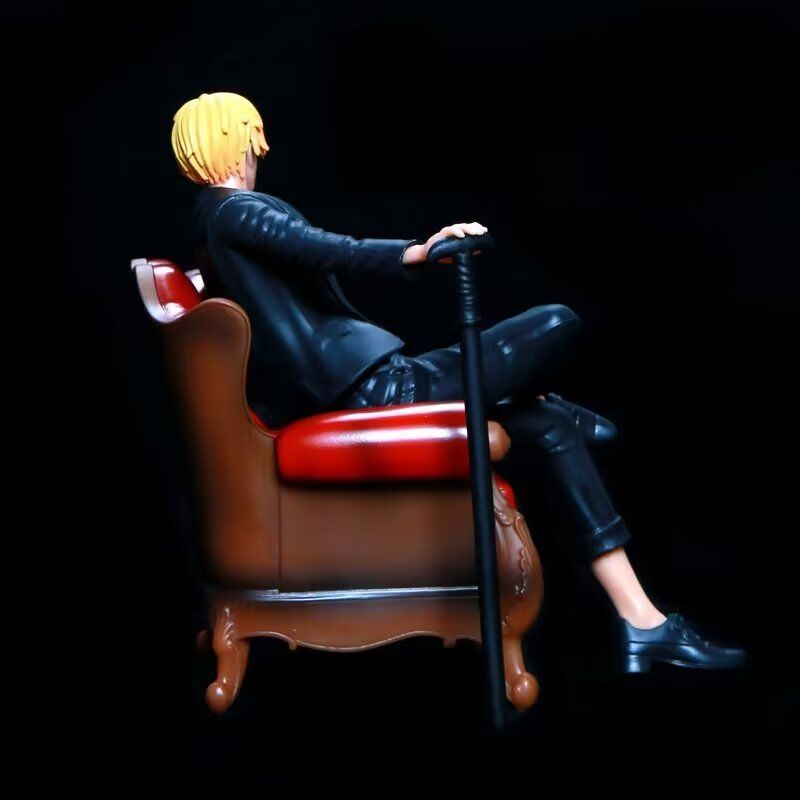 Anime One Piece Action Figure Vinsmoke Sanji Manga Peripheral Sitting Position Model Toys PVC Statue Figurines Collectible