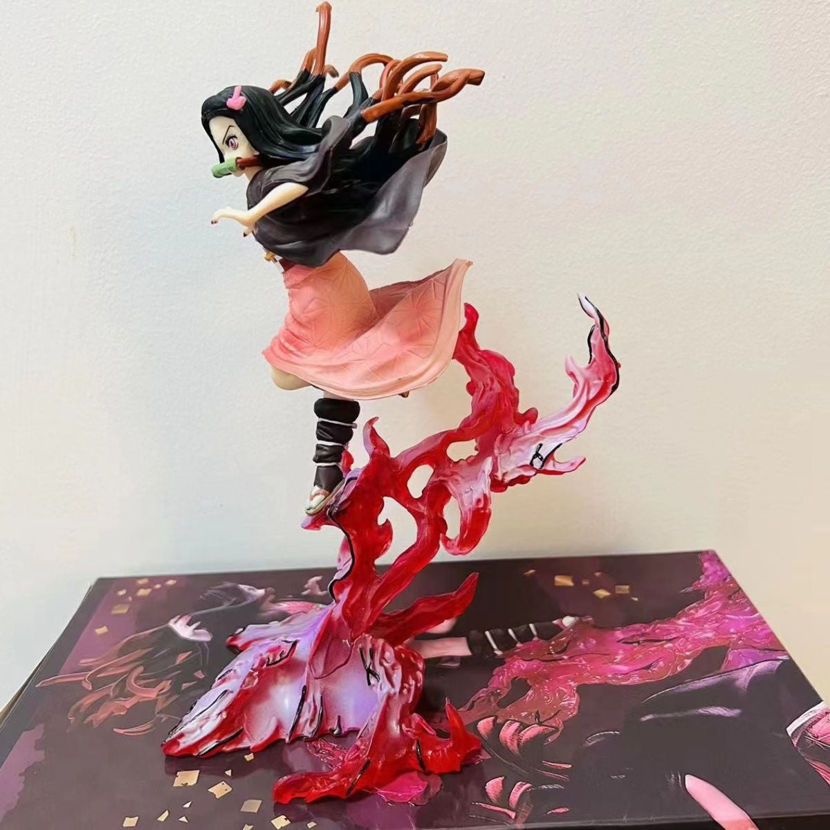 Demon Slayer Figures, Nezuko Kamado Figure Statue Nezuko Blood Art Nezuko Kamado Figure Cartoon Doll Toys Anime Collection Decoration for Anime Fans
