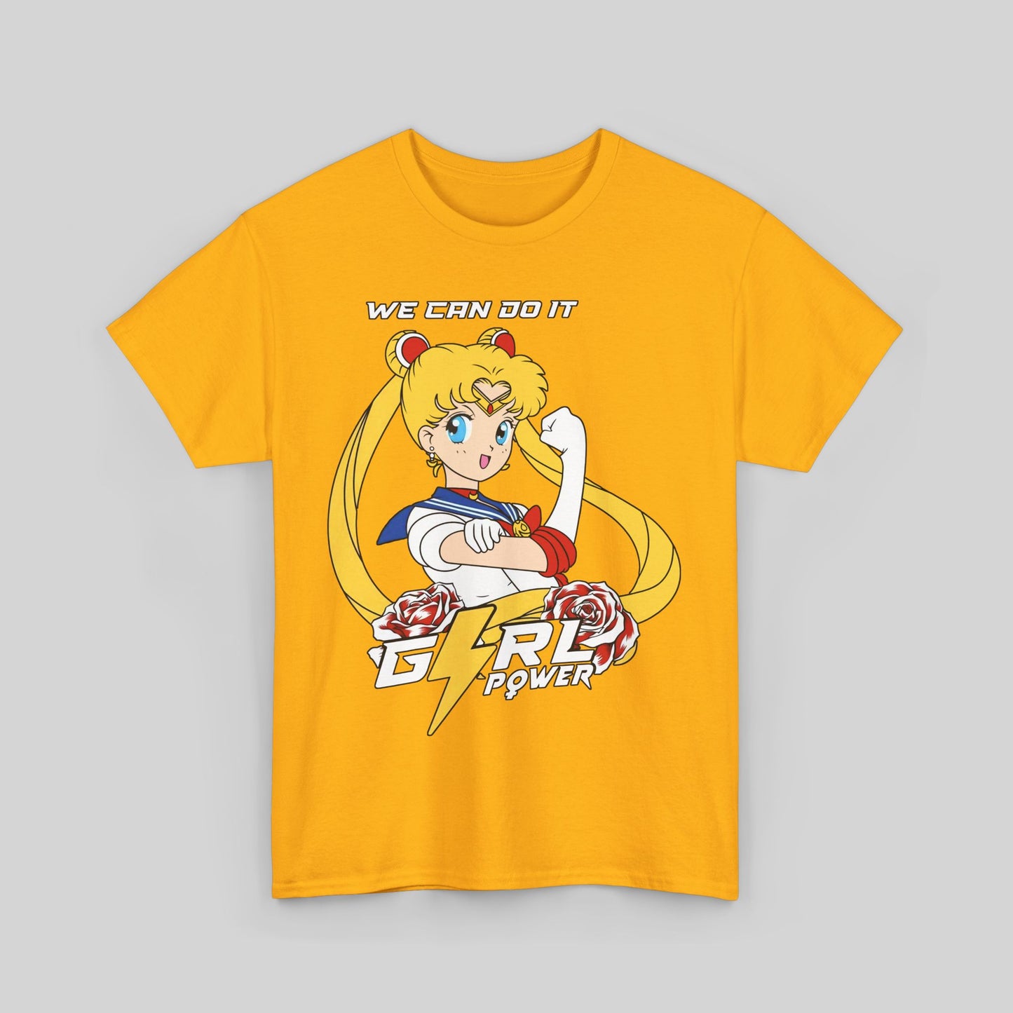 T-Shirt Serena Sailor Moon Girl Power Unisex Heavy Cotton Tee