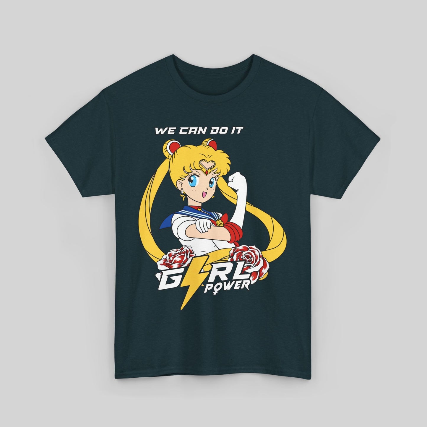 T-Shirt Serena Sailor Moon Girl Power Unisex Heavy Cotton Tee
