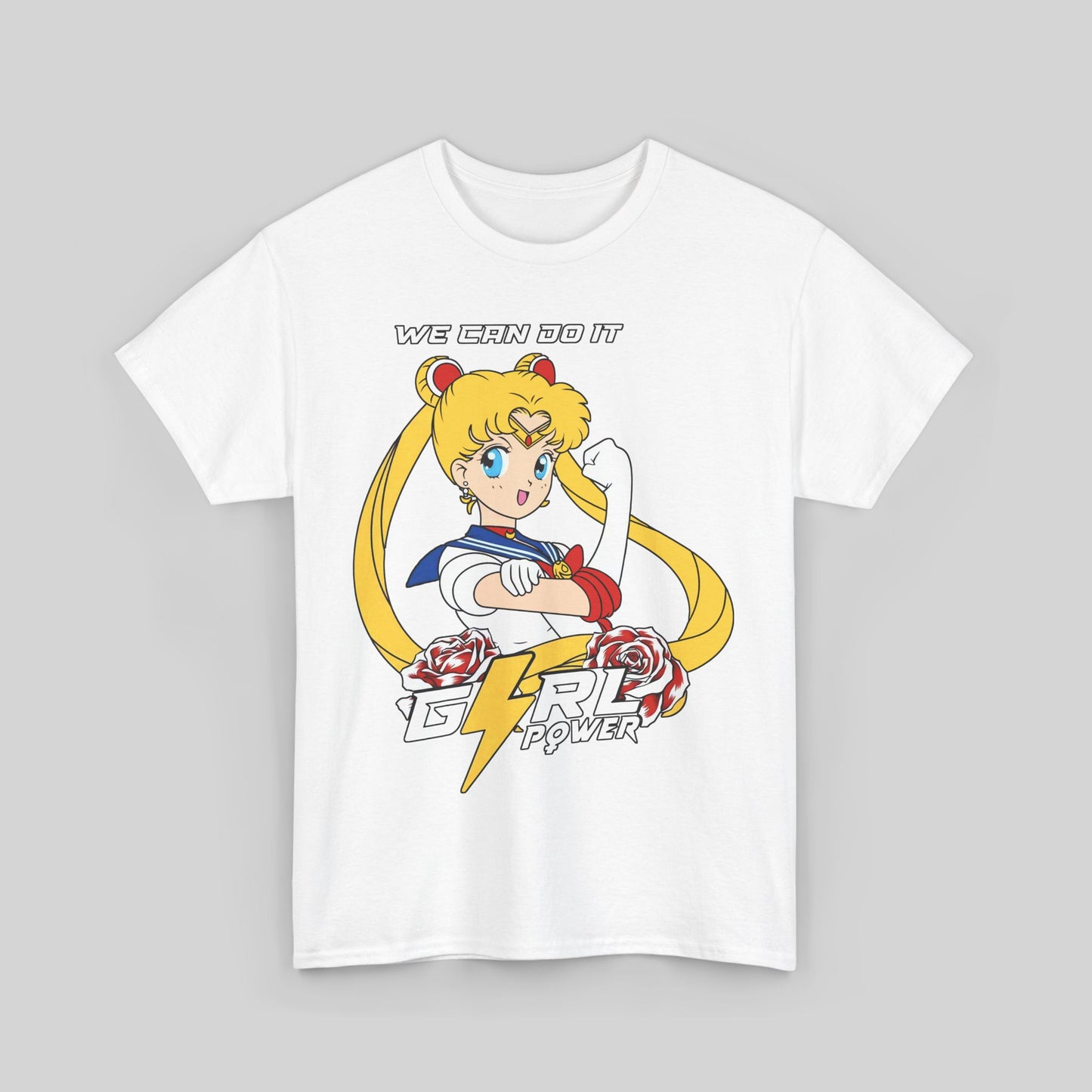 T-Shirt Serena Sailor Moon Girl Power Unisex Heavy Cotton Tee