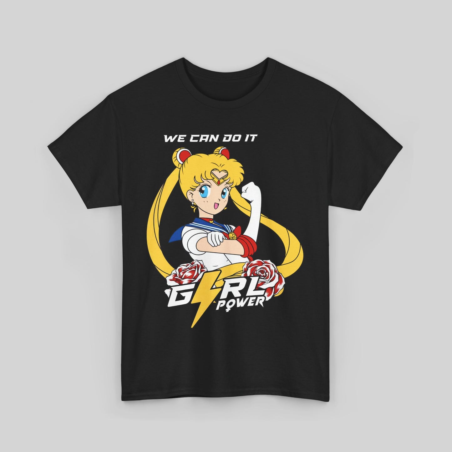 T-Shirt Serena Sailor Moon Girl Power Unisex Heavy Cotton Tee