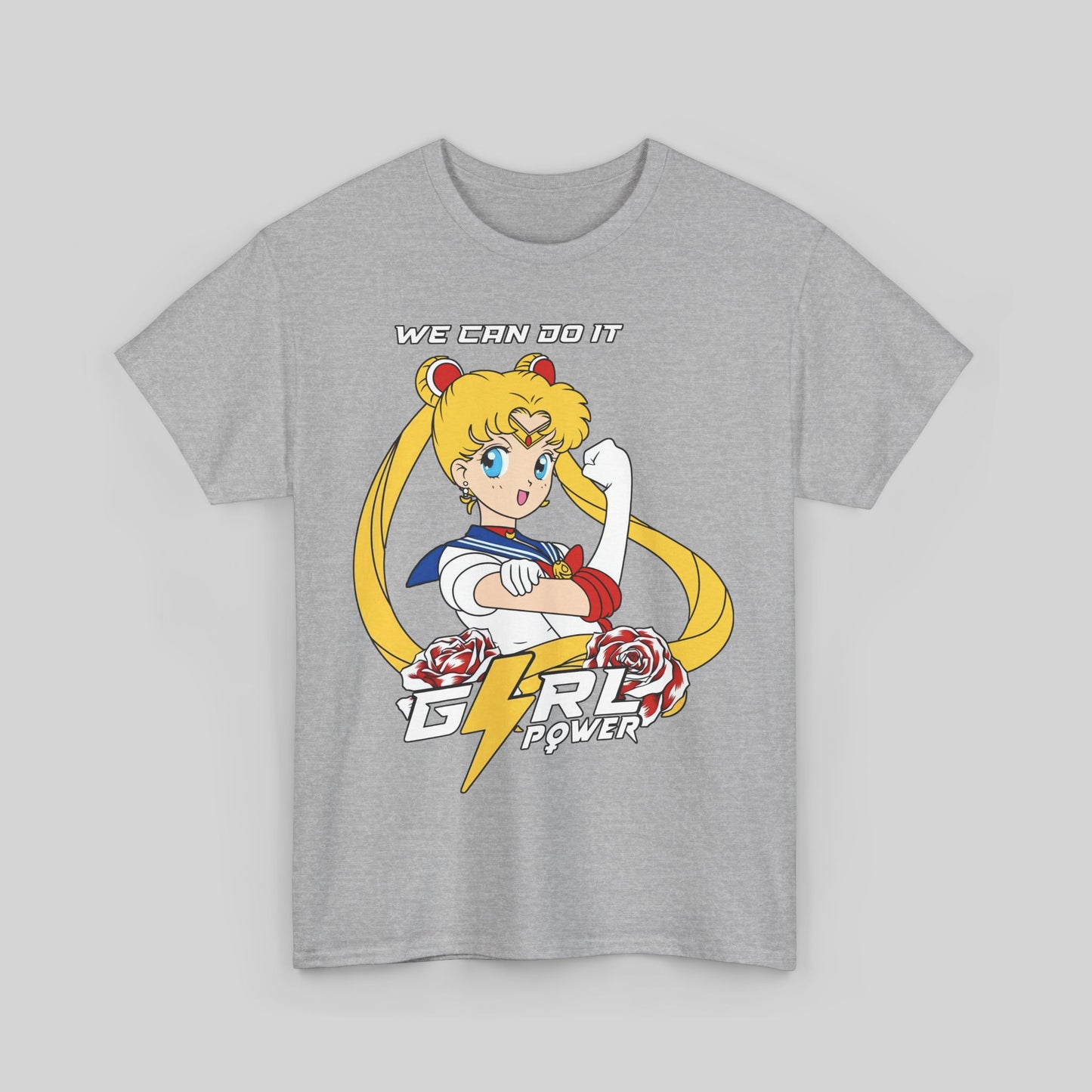 T-Shirt Serena Sailor Moon Girl Power Unisex Heavy Cotton Tee