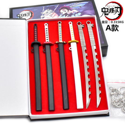 Anime Demon Slayer Sword Weapon Set - Necklace - Accessory Set