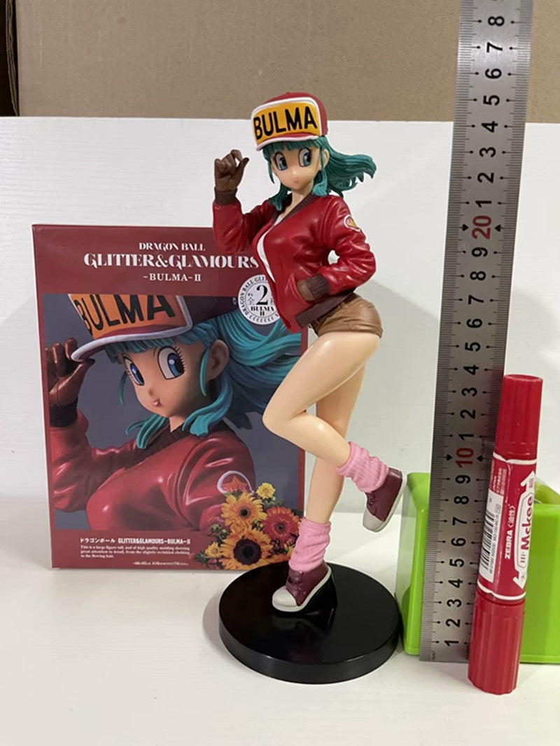 Dragon Ball Anime Figure Bulma Glitter & Glamours Hot Girl Statue Hentai Action Figurine Ornaments Pvc Model Doll Gift Toys