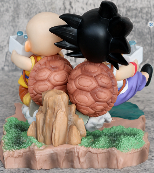 15CM Anime Dragon Ball Figure Funny Son Goku Krillin Milk Delivery Scene Figurine PVC Action Figures Toys Gifts