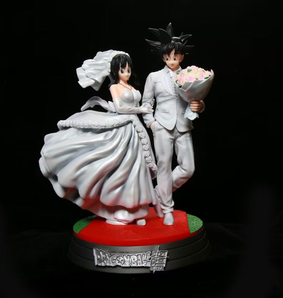 Dragon Ball Premium Figure Gk Wukong & Chichi Wedding Dragon Ball Wedding Scene Collectible Trendy Play Model Wedding Gift