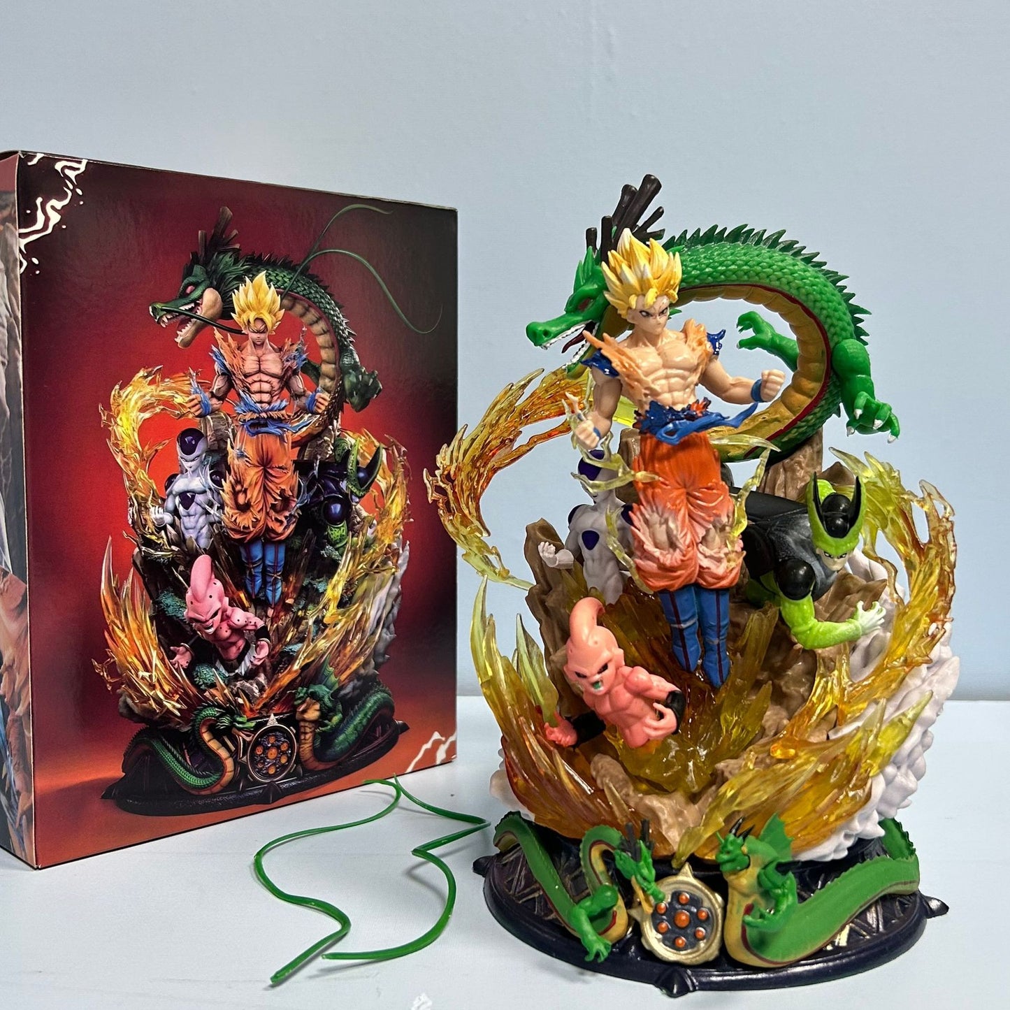 20cm Anime Dragon Ball Z Figures Son Goku Frieza Buu Shenron Action Figure Super Saiyan 6th PVC GK Statue Model Collection Toys