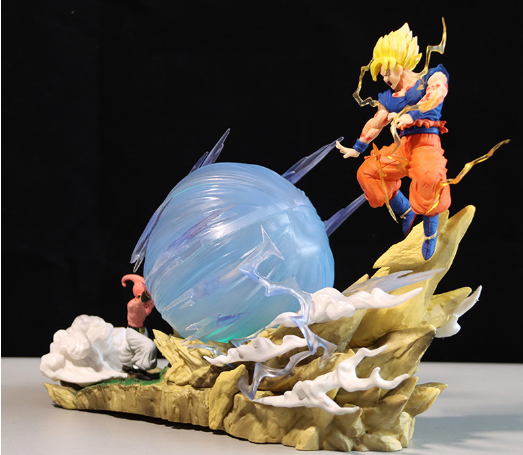 22cm Dragon Ball Shape Son Goku vs Majin Buu Action Model Anime Character Ocean Kawaii Figure Doll Collection Boy Gift Toy