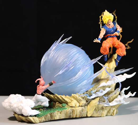 22cm Dragon Ball Shape Son Goku vs Majin Buu Action Model Anime Character Ocean Kawaii Figure Doll Collection Boy Gift Toy