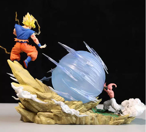 22cm Dragon Ball Shape Son Goku vs Majin Buu Action Model Anime Character Ocean Kawaii Figure Doll Collection Boy Gift Toy