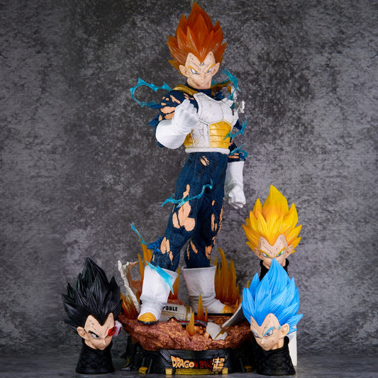 53cm Dragon Ball Z Anime Figure Gk Vegeta Super Saiyan 3-head Eagle Action Figurine Pvc Collectible Statue Model Doll Toys Gift