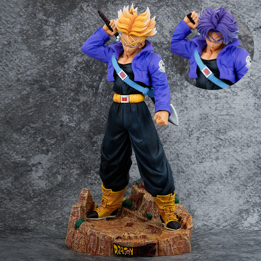 45cm Anime Shape Toy Dragon Ball Z Trunks Shape GK Oversized Statue PVC Model Toys