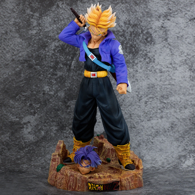 45cm Anime Shape Toy Dragon Ball Z Trunks Shape GK Oversized Statue PVC Model Toys