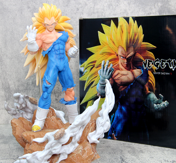 Large Size Cartoon Characters Saiyan GK Action Statue Set Toy Dragon Ball Son Goku Vegeta IV Figure 36cm