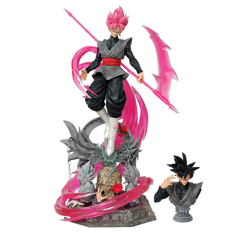 Dragon Ball Anime Action Figure Super Gk Cartoon-Character Pink Super Goku PVC Resin Toy Rise in Clouds Dark