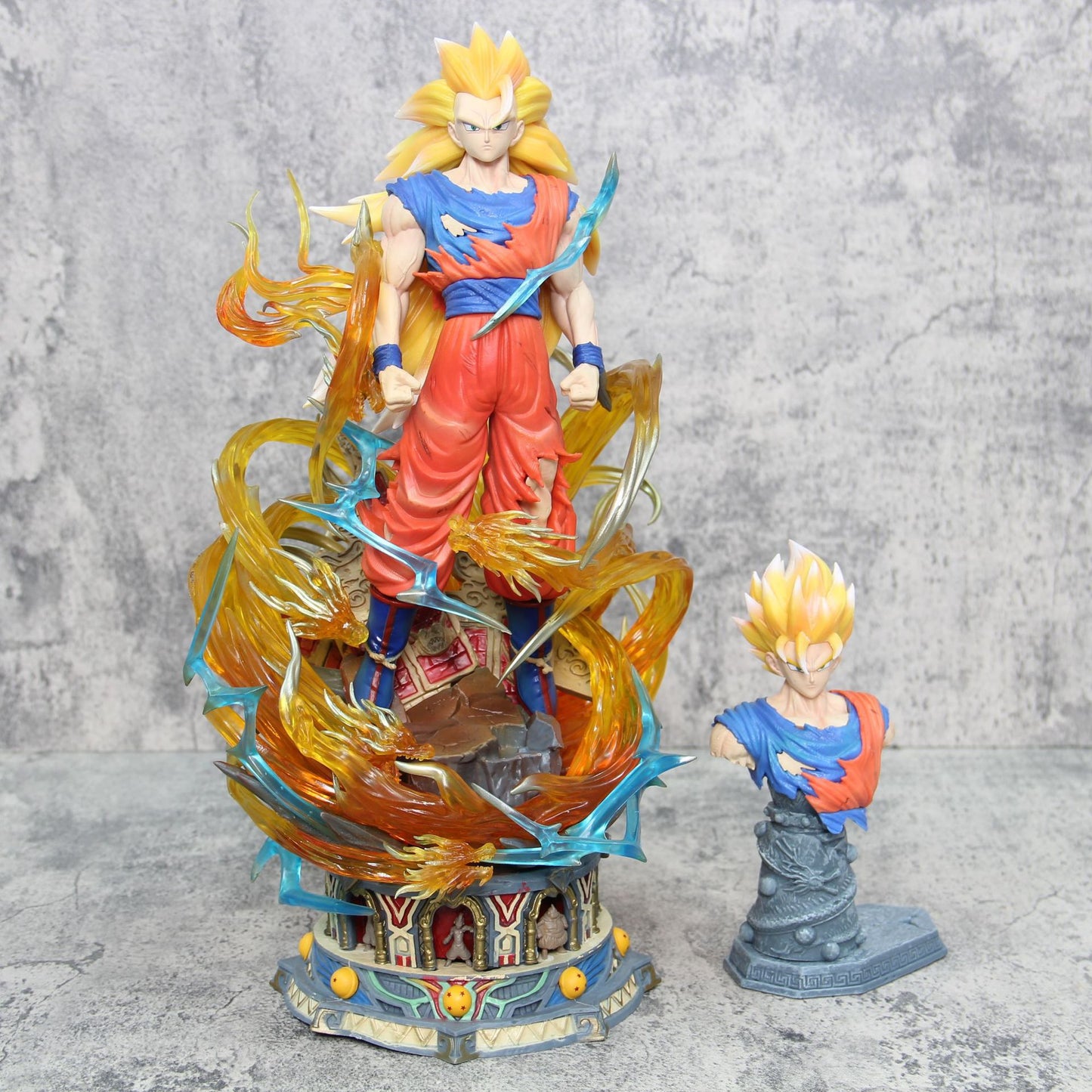 Dragon Ball Anime Shape, Standing Stand, Son of Goku Statue, Manga Super Saiyan 3, PVC Doll Model, Toys Gift, 40cm