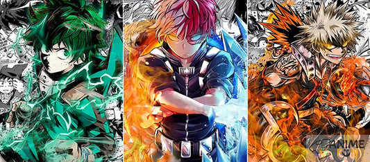 Deku Bakugō Katsuki Shoto My hero academia 3D Flip Lenticular Poster 2