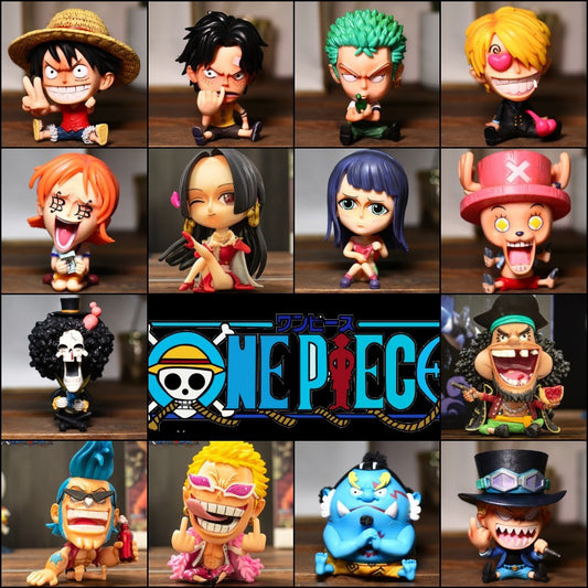 Best Desk Ornament Models Figurine Q Version One Piece Figure Tony Tony Chopper Monkey D. Luffy Zoro Sanji Jinbe Figma