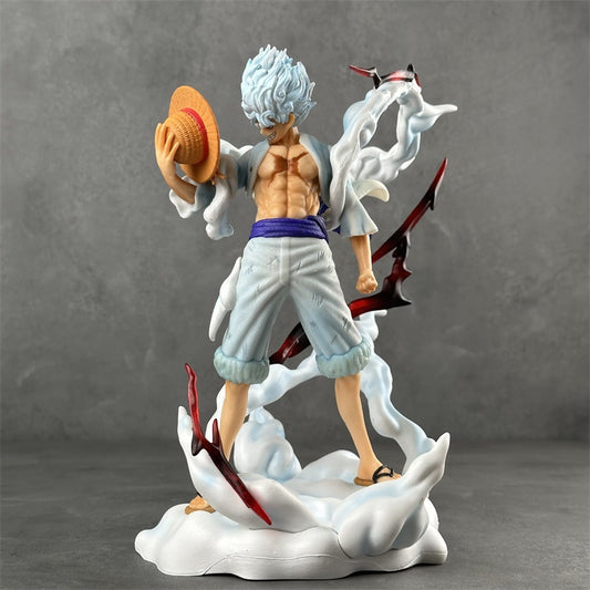 26cm Anime One Piece Figure Sun God Nika Luffy Action Figures Rubber Fruit Awakening Looking Back Figurine Pvc Model Statue Toys