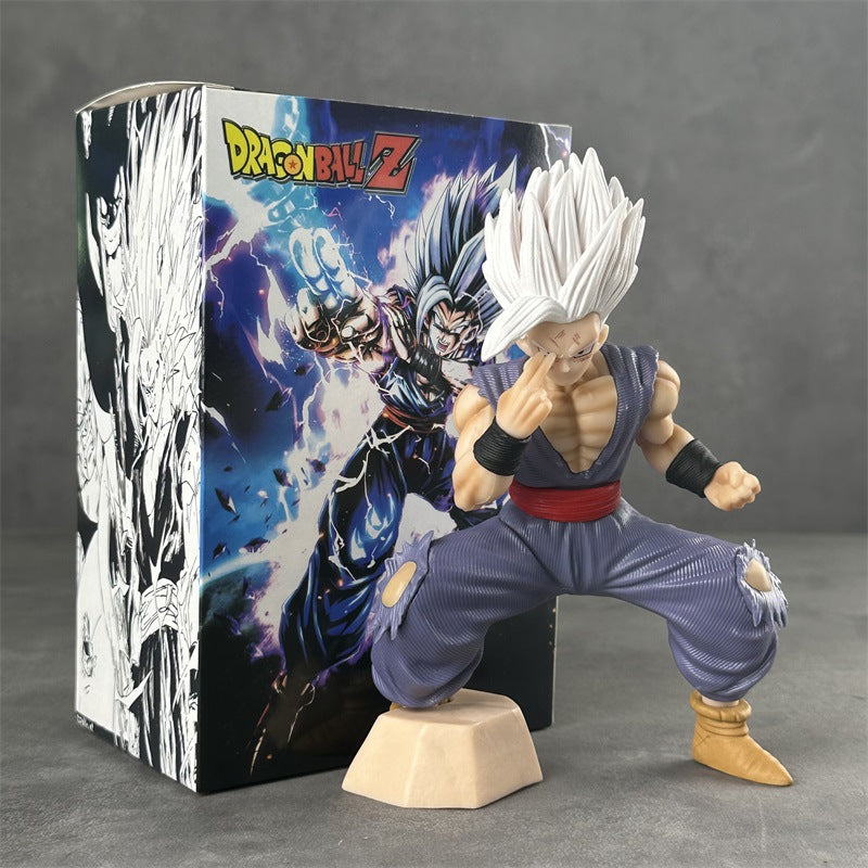 17cm Dragon Ball Z figures, Son Gohan PVC statue, Anime squatting figure