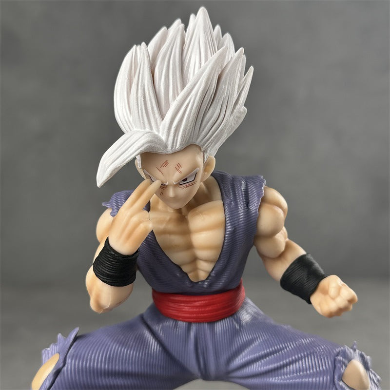 17cm Dragon Ball Z figures, Son Gohan PVC statue, Anime squatting figure